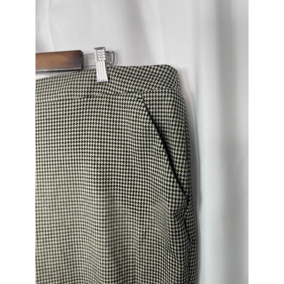 Nine West trousers slacks pants women's XL black khaki houndstooth pull on comfo - Picture 8 of 16